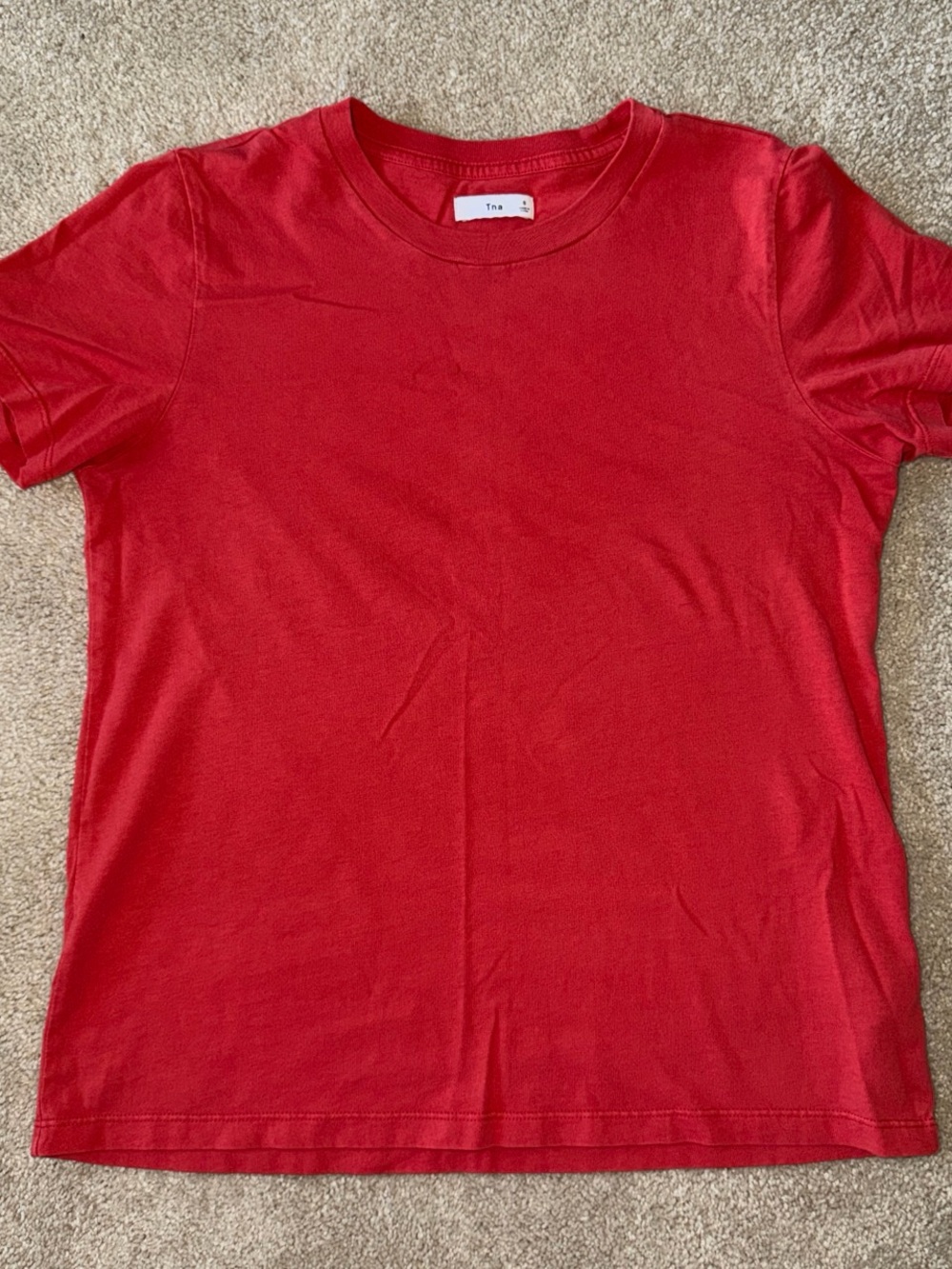 Red TNA Crewneck Tee - Aritzia
